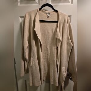 J. Crew Women's Cream Open Front Sweater